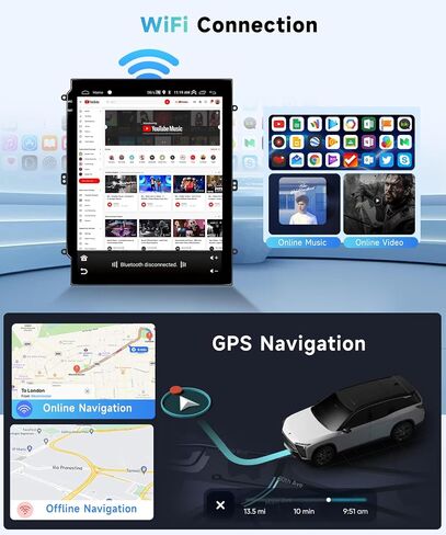راديو ستيريو سيارة 9.7 بوصة لسيارة Honda Civic 2004 2005 2006 2007 2008 2009 2G+64G، CarPlay/Android Auto، وحدة رأس شاشة تعمل باللمس Android 13، GPS Navi/WiFi/Bluetooth/SWC+HD كاميرا احتياطية in Saudi Arabia
