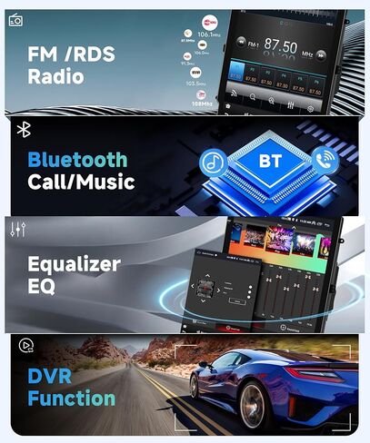 راديو ستيريو سيارة 9.7 بوصة لسيارة Honda Civic 2004 2005 2006 2007 2008 2009 2G+64G، CarPlay/Android Auto، وحدة رأس شاشة تعمل باللمس Android 13، GPS Navi/WiFi/Bluetooth/SWC+HD كاميرا احتياطية in Saudi Arabia