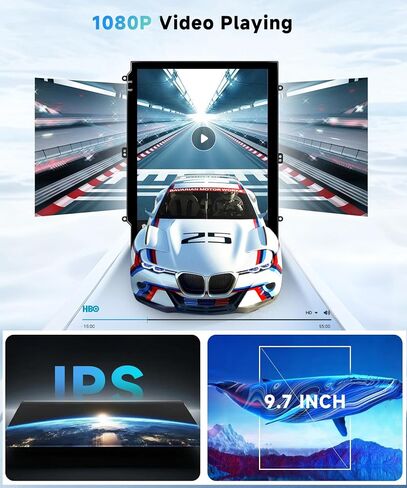 راديو ستيريو سيارة 9.7 بوصة لسيارة Honda Civic 2004 2005 2006 2007 2008 2009 2G+64G، CarPlay/Android Auto، وحدة رأس شاشة تعمل باللمس Android 13، GPS Navi/WiFi/Bluetooth/SWC+HD كاميرا احتياطية in Saudi Arabia