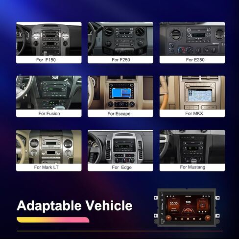 Hikity Android Car Stereo for Ford F150/F250/F350 2004-2014 راديو 2+64 جيجابايت 7 بوصة تعمل باللمس راديو السيارة اللاسلكي Carplay Android Auto دعم نظام تحديد المواقع والملاحة واي فاي بلوتوث FM EQ كاميرا احتياطية in Saudi Arabia