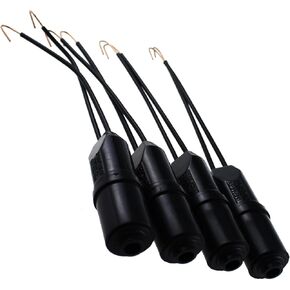4PCS TV Antenna Connector Outdoor TV Antenna Matching Transformer Balancer TV Converter Black Outdoor TV Antenna Matching Transformer Balancer Wire Length 50MM/1.96Inch