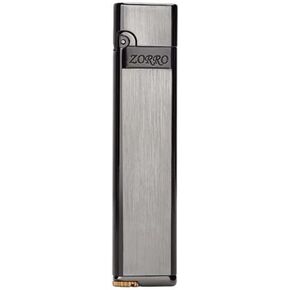 Slim Soft Flame Copper Brass Cigar Lighter Torch Lighter Refillable Kerosene Lighter Wheel Flint Ignition Portable Lighter with Adjustable Flame Dial Birthday Gifts for Men Dad Husband (Gold)