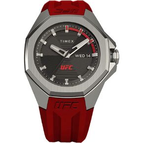 Timex UFC Men's Pro 44mm Watch - Black Strap Gold-Tone Dial Gold-Tone Case