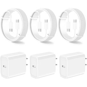 【Apple MFi Certified】iPhone Fast Charger, Kindtoy 2Pack PD 20W USB-C Power Wall Charger Type-C Fast Charging with 6FT Type-C to Lightning Cable Cable for iPhone 14 13 12 11 Pro Max XS Mini XR X 8 iPad