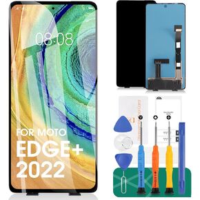 For Moto Edge Plus 2022 Screen Replacement for Motorola Moto Edge+ 2022 LCD Digitizer Repair Kits for Moto Edge Plus XT2201-1 Touch Screen Display Assembly Replacement Black 2022