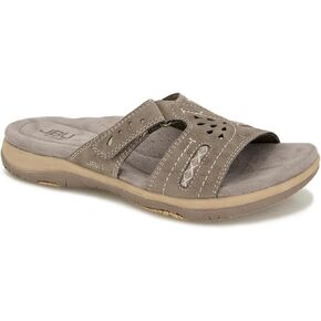 JBU by Jambu Women's SISSEY Vegan Comfort Casual Slip On Classic Flat Sandal, Black, 9