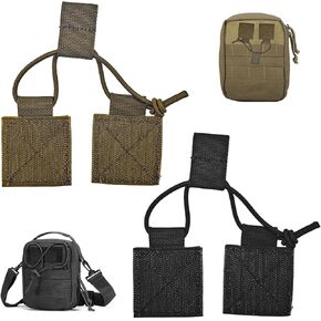 2 Pack Tactic Retention Tab Fastener for Fastener Organizer Webbing Retainer Elastic Binding Ribbon Buckle for Tactical Vests Backpacks Bags