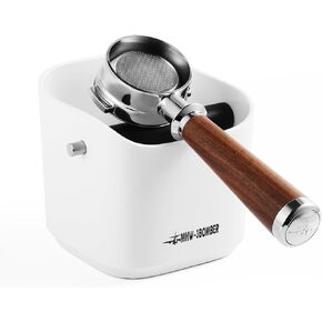 MHW-3BOMBER Espresso Knock Box, 1.2L(15 Cups) Coffee Knock Box with Removable Knock Bar and Anti-slip Pads for Espresso Puck, Coffee Ground, Durable Espresso Accessories, Black GB5967B
