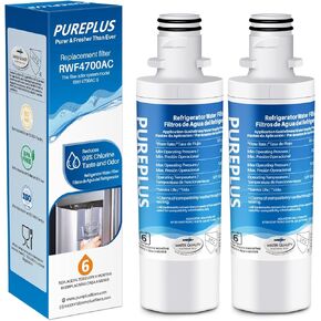 PUREPLUS MDJ64844601 Replacement for LG LT1000P ADQ747935, Kenmore 9980, LT1000, LT1000PC, ADQ74793501, ADQ74793502, LMXS28626S, LMXS30796S, LMXC23796S, LFXS26973S Refrigerator Water Filter, 4Pack