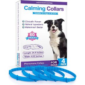 G · PEH Calming Collar for Dogs, Pheromone Collar for Dogs, Anxiety Relief for Pets, 60-Day Long Calming Effect, Relief Anxiety Stress Separation - Suitable for Small, Medium, and Large Dogs, 4 Pack in Kuwait