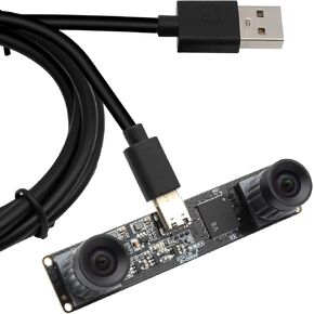 SVPRO 210fps Monochrome Global Shutter USB Camera Module Dual Lens Synchronization Black/White Camera Module for PC 800P Lightburn Camera USB2.0 OmniVision OV9281 Binocular Camera