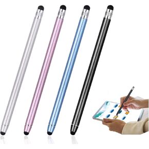 4 Pcs Stylists Pens for Touch Screens Screen Pen Stylus Pens for Touch Screens Fine Tip Stylus 2 in 1 Precision Pen for Tablets Capacitive Styluses for Computer Laptop Multipack