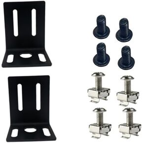 1U Rack Mounting Ears Bracket Mount Kit Set Universal Hardware for Cisco NETGEAR Dell HP D-Link Linksys TRENDnet Buffalo Switches Wireless Microphone Receiver Sequencer Equalizer Amplifier