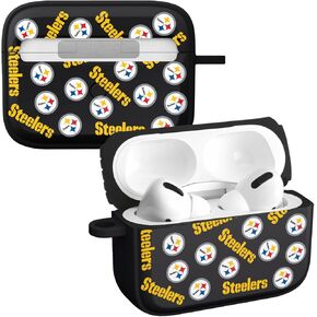 GAME TIME Pittsburgh Steelers HDX Case Cover Compatible with Apple AirPods Pro 1 & 2 (Classic)