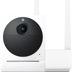 حزمة Wyze Cam Outdoor Starter Bundle v2 (تتضمن المحطة الأساسية وكاميرا واحدة)، كاميرا أمان منزلية لاسلكية، تعمل بالبطارية، دقة 1080 بكسل عالية الدقة، تصنيف IP65، رؤية ليلية ملونة، صوت ثنائي الاتجاه، تعمل مع Alexa وGoogle