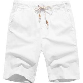 Janmid Men's Linen Short Casual Drawstring Summer Beach Floral Shorts for Men in Saudi Arabia