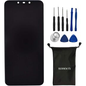 Sunways LCD Touch Display Screen Assembly with Adhesive Replacement for Huawei Mate 20 lite SNE-LX1 SNE-AL00 SNE-LX2 SNE-LX3 INE-LX2 Black