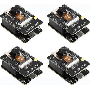 4pcs ESP32 CAM Development Board ESP32-CAM 8MP OV2640 Camera Module, WiFi Bluetooth Module Micro USB to Serial Port CH340G for Raspberry Pi for Arduino ESP32-CAM-MB with TF Card Slot