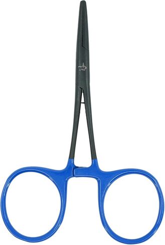 Kingfisher Accessory Fly Fishing Fat Finger Clamp Hemostat Forceps for Hook Removal, Blue, Straight in Saudi Arabia