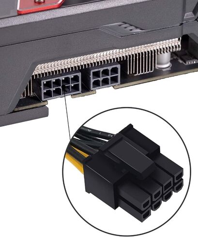 COMeap 8 Pin PCIe Splitter Cable, GPU VGA PCIe Female to Dual 8 Pin (6+2) Male PCI Express Power Adapter Braided Extension 9 inches (23cm) in Kuwait
