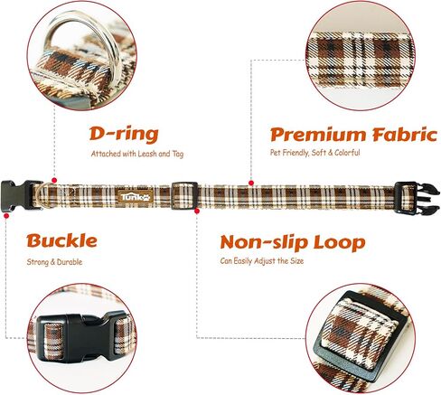 Tunkoo عيد الميلاد الكلب طوق سانتا كلوز لطيف قابل للتعديل طوق منقوشة للكلاب صبي وفتاة، طوق الكلب مع مشبك بلاستيكي قوي - للحيوانات الأليفة الصغيرة والمتوسطة والكبيرة، S in Saudi Arabia