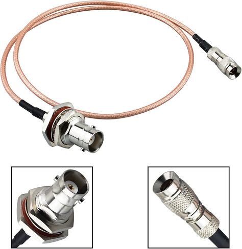 DIN 1.0/2.3 Male to BNC Female RG179 Cable 6 Inch SDI Cable RF Coax Adapter Extension Cable Antenna Connector for Communication System Radio Video Equipment (2 Pieces)… in Saudi Arabia