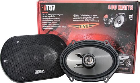 سماعات ايرثكويك ساوند T46 مقاس 4x6 بوصة ثنائية الاتجاه من سلسلة TNT (زوج)، أسود in Saudi Arabia