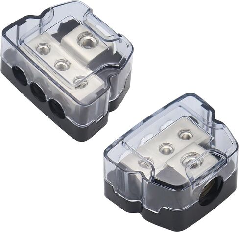 2Way Power Distribution Block 4AWG / 8AWG in 8 AWG Out Car Amplifier Audio Amp Splitter 2PCS in Kuwait