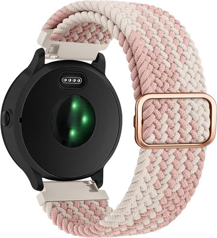 أشرطة Vanjua متوافقة مع Garmin Venu 2 Plus / Venu Sq / Venu / Vivoactive 3 Watch Band للنساء والرجال، حزام بديل رياضي من النايلون الناعم لـ Garmin Vivomove Sport، Vivoactive 3 Music، Forerunner 645 / 245 Music Watch الذكية in Saudi Arabia