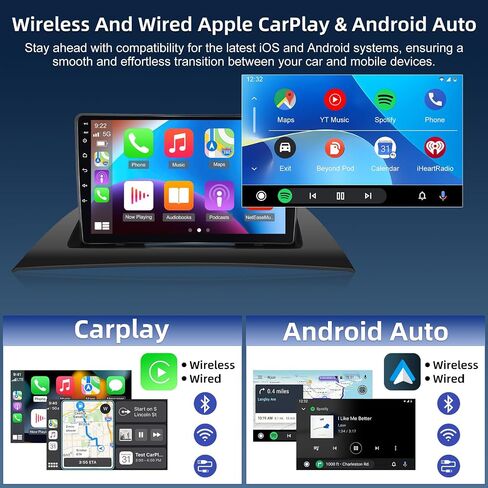 EKAT for BMW X3 E83 2004-2012 Android Car Stereo [4+64G] - Wireless Carplay & Android Auto - 9 Inch Touchscreen Radio with 32 EQ DSP, WiFi, GPS, Split Screen + AHD Rear View Camera in Saudi Arabia