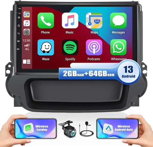 Android 13 Car Stereo for Chevrolet Chevy Malibu 2009-2014 with Wireless Apple Carplay Android Auto,9 Inch Touch Screen Car Radio with GPS WiFi GPS Navigation Bluetooth FM/RDS Radio SWC +Backup Camera in Saudi Arabia