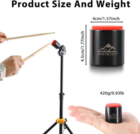 EASTROCK MINI Practice Drum Pad, 2.16 Inches Silent Drum Pad, Silicone Dumb Drum for Beginners,Red in Kuwait