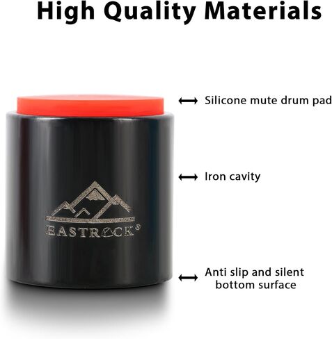 EASTROCK MINI Practice Drum Pad, 2.16 Inches Silent Drum Pad, Silicone Dumb Drum for Beginners,Red in Kuwait