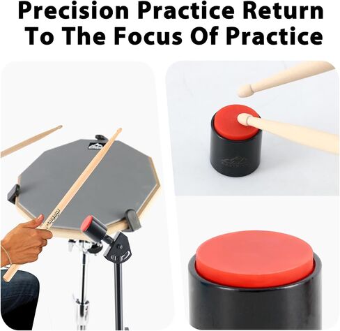 EASTROCK MINI Practice Drum Pad, 2.16 Inches Silent Drum Pad, Silicone Dumb Drum for Beginners,Red in Kuwait