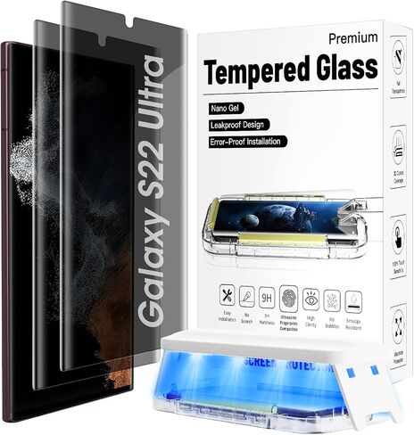 2 Pack Galaxy S23 Ultra Privacy Screen Protector 3D Curved Edge Tempered Glass in Saudi Arabia
