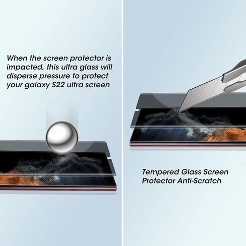 2 Pack Galaxy S23 Ultra Privacy Screen Protector 3D Curved Edge Tempered Glass in Saudi Arabia