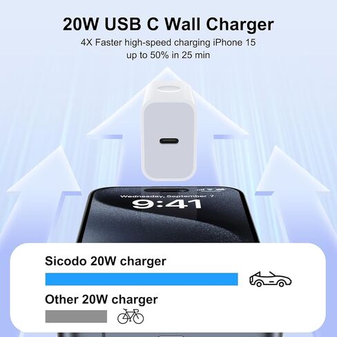 مجموعة شاحن شحن سريع من النوع C مكونة من قطعتين لـ S24/S24 Ultra/A15 5G/Z Flip 5/S24+/S23 FE/S22/S21/S20/Z Fold 5/A14/A53/A73/A03s/A23، صندوق شاحن 20 وات يو اس بي سي in Kuwait