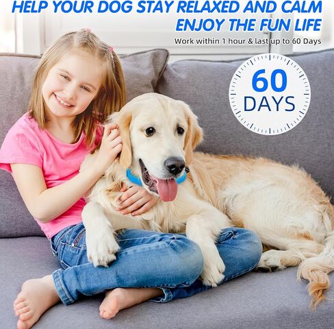 G · PEH Calming Collar for Dogs, Pheromone Collar for Dogs, Anxiety Relief for Pets, 60-Day Long Calming Effect, Relief Anxiety Stress Separation - Suitable for Small, Medium, and Large Dogs, 4 Pack in Kuwait