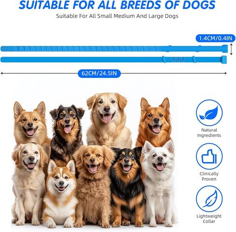 G · PEH Calming Collar for Dogs, Pheromone Collar for Dogs, Anxiety Relief for Pets, 60-Day Long Calming Effect, Relief Anxiety Stress Separation - Suitable for Small, Medium, and Large Dogs, 4 Pack in Kuwait