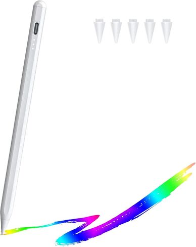 احصل على هذا القلم مشحونًا بالكامل في 5 دقائق، وهو قلم بديل وقلم لمس لجهاز Apple iPad Pro/Air (2018-2022) مع وظيفة إمالة جريئة ورفض راحة اليد وإرفاق مغناطيسي in Saudi Arabia
