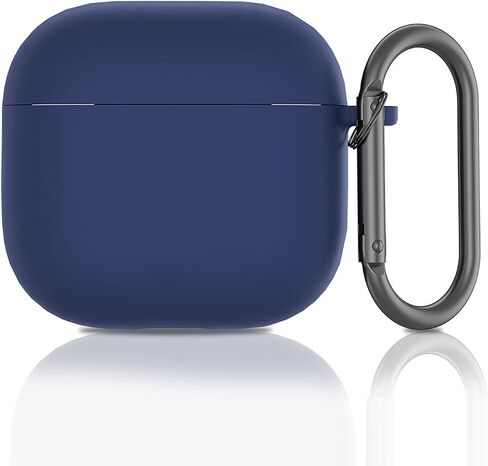حافظة من السيليكون متوافقة مع AirPods 4 مع خاصية إلغاء الضوضاء النشطة مع سلسلة مفاتيح، غطاء حماية للشحن اللاسلكي ناعم وسلس مقاوم للصدمات للرجال والنساء in Saudi Arabia