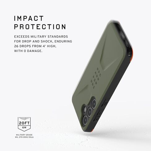 URBAN ARMOR GEAR UAG مصمم لهاتف Samsung Galaxy S24 مقاس 6.2 بوصة من ألياف الكربون Monarch، غطاء واقٍ متين مقاوم للسقوط والصدمات ومقاوم للانزلاق in Kuwait