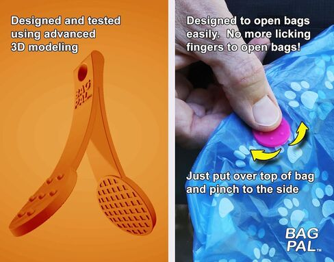 Dog Poop Bag Opener and Grocery Produce Bag Opener - Two Pack - Easily Open Slippery Bags in Saudi Arabia