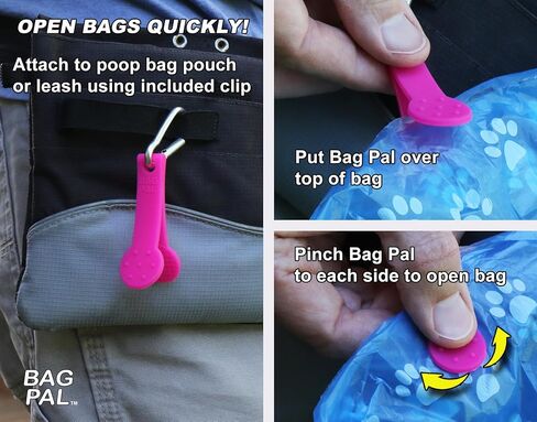 Dog Poop Bag Opener and Grocery Produce Bag Opener - Two Pack - Easily Open Slippery Bags in Saudi Arabia