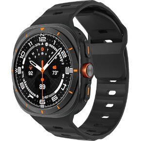 MoKo Sport Band Compatible with Samsung Galaxy Watch Ultra Bands 47mm (2024) Men Women, Soft Silicone Waterproof Watch Strap Accessories for Samsung Watch Ultra Band