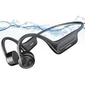 Wantek Bone Conduction Headphones، سماعات رأس رياضية بلوتوث مفتوحة الأذن، سماعات سباحة مدمجة 32 جيجابايت MP3، سماعات مقاومة للماء وقت تشغيل 8 ساعات للسباحة والجري وركوب الدراجات وصالة الألعاب الرياضية