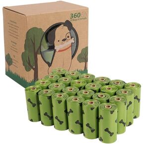 Dog Poop Bags, Leak Proof, 360 Counts - Suitable for Big and Small Dogs, Green