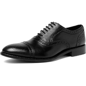 Anthony Veer Wallace Men’s Oxford Lace-up Split-Toe Comfortable Leather Dress Shoe
