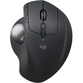 Logitech MX Ergo S Advanced Wireless Trackball Mouse, USB-C Rechargeable Wireless Ergonomic Mouse with Bluetooth and Encrypted Dongle, 6 Programmable Buttons, for PC/Mac - Graphite