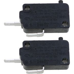 2PCS Replacement Parts for Microwave Oven Door Switch High Temperature Microwave Oven Microswitch KW3AT-16A Basic Type Normally Open Type for Household Appliances and Automation Equipment